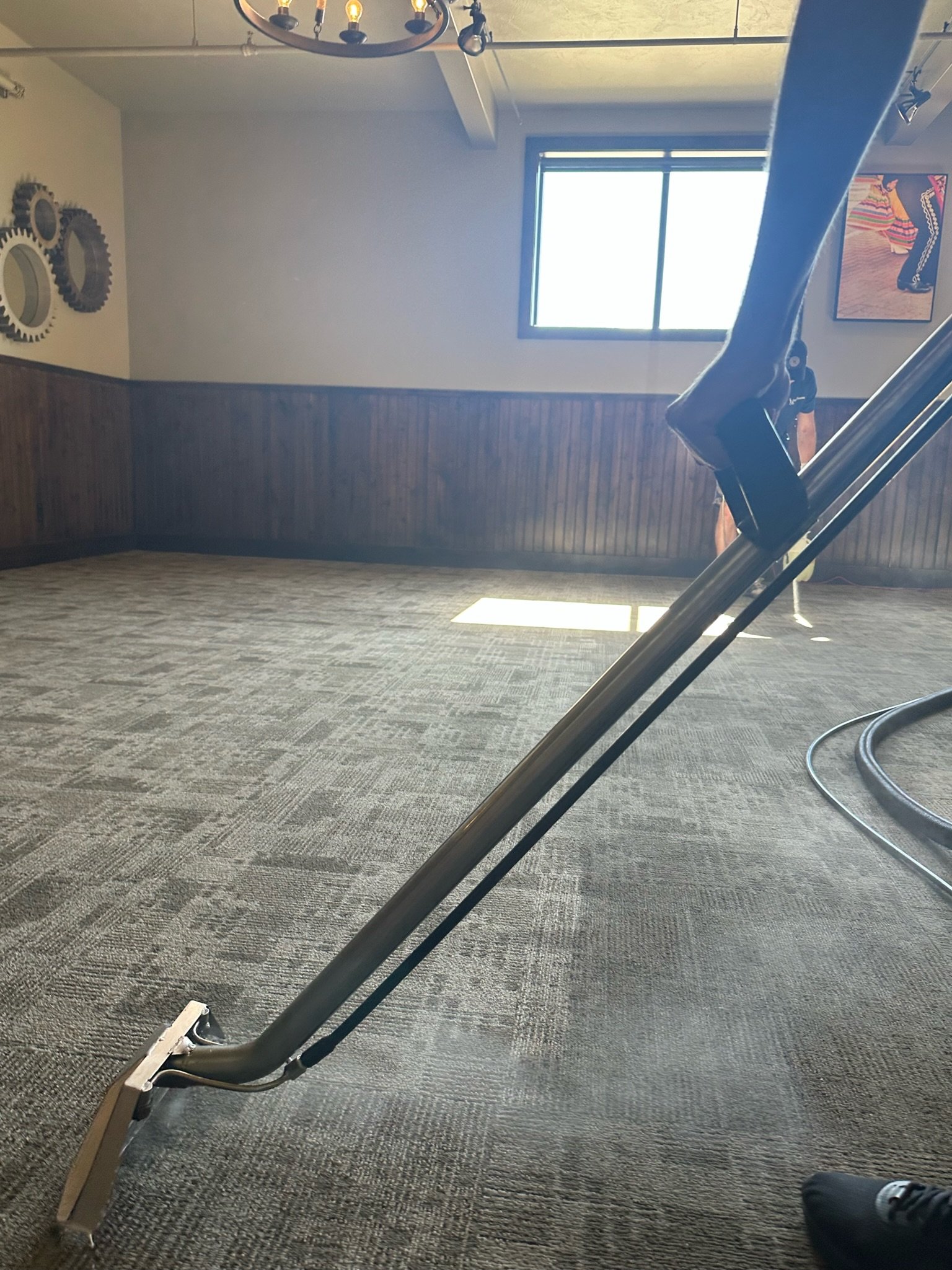 Professional home cleaning in action